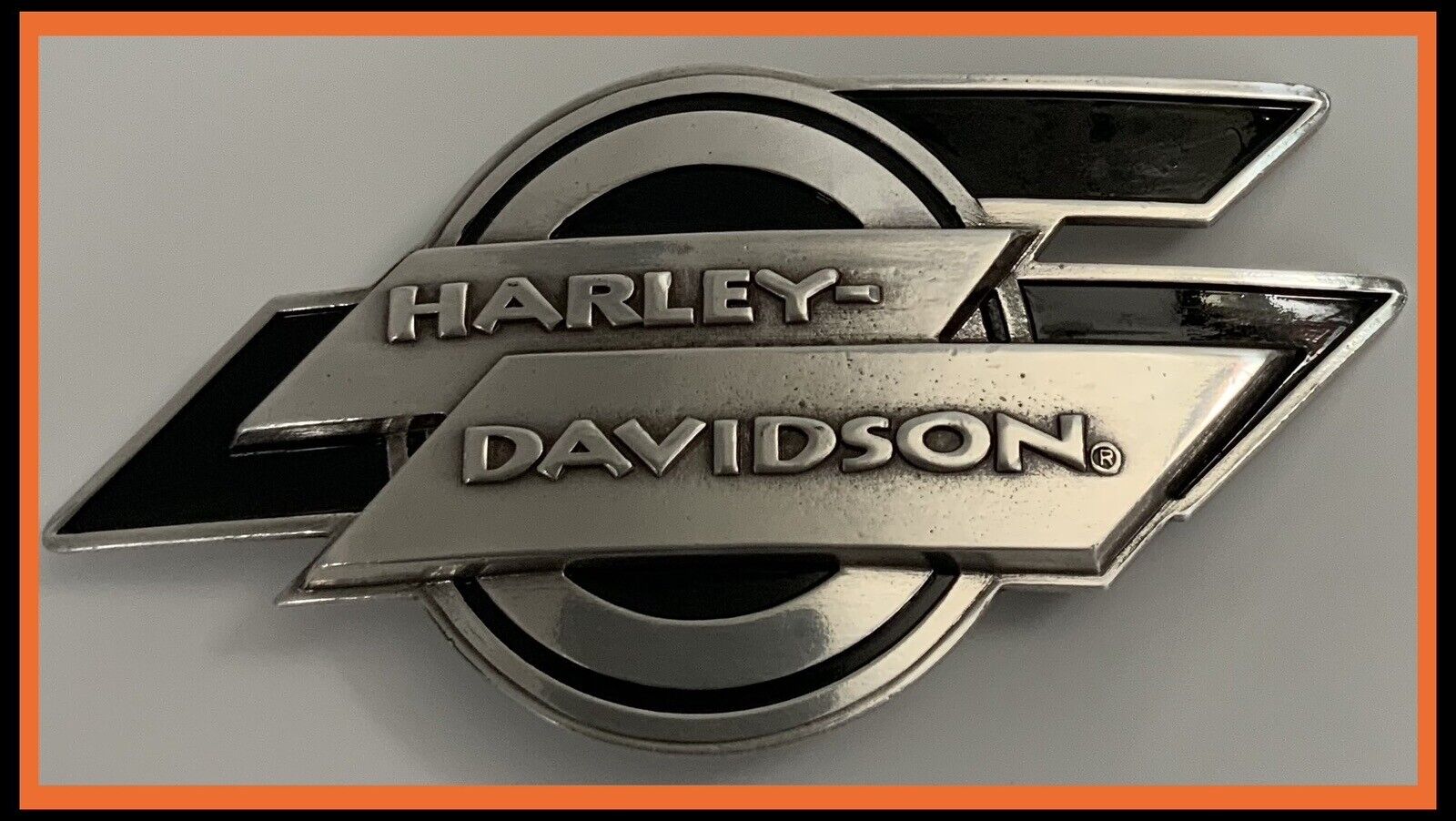 Harley Davidson Belt Buckle 2007 - Silver & Black W/Harley Davidson Lettering