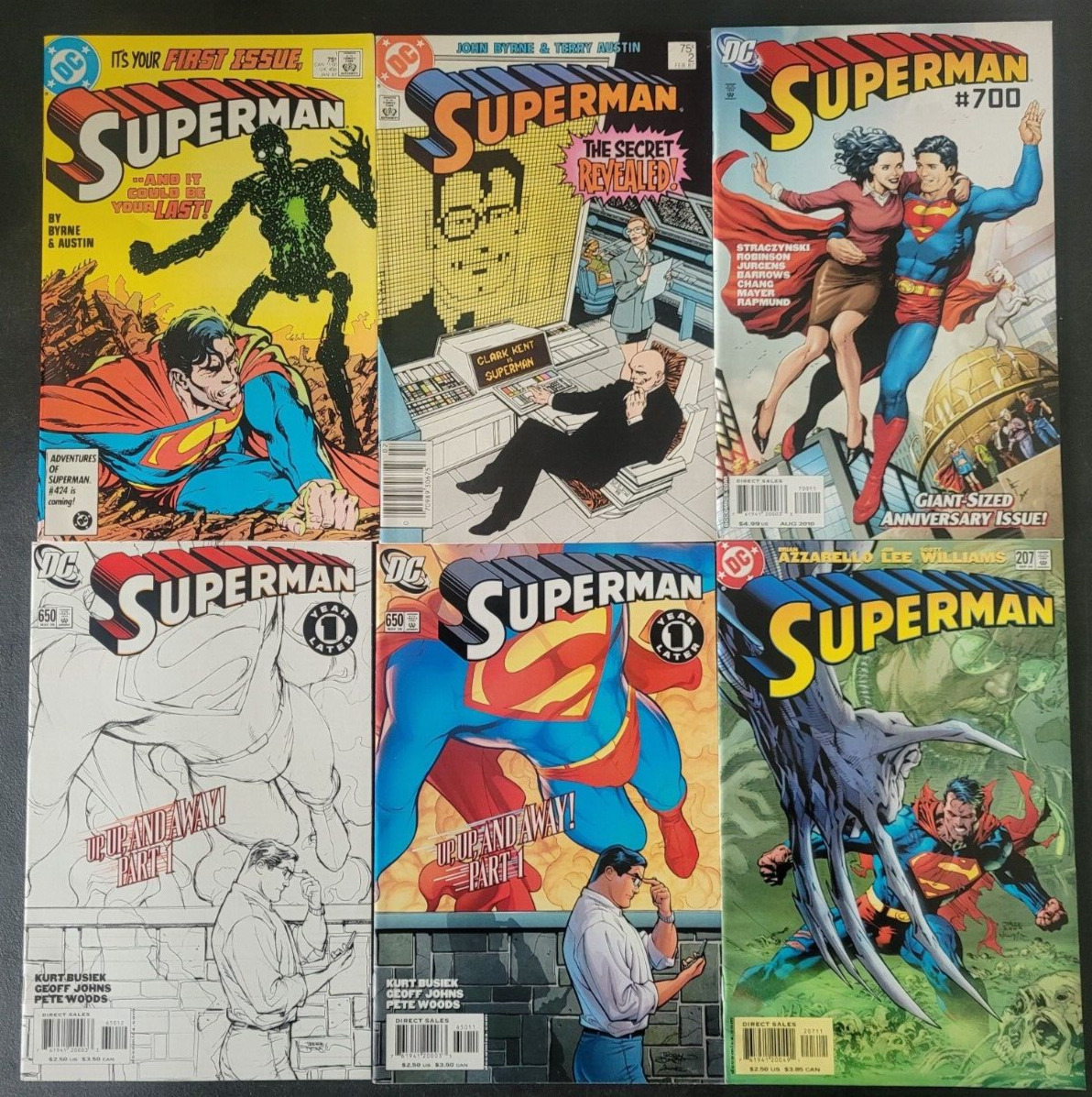 SUPERMAN #650-714 (2006) DC COMICS NEAR FULL RUN SET OF 75 ISSUES BONUS #1 & 2