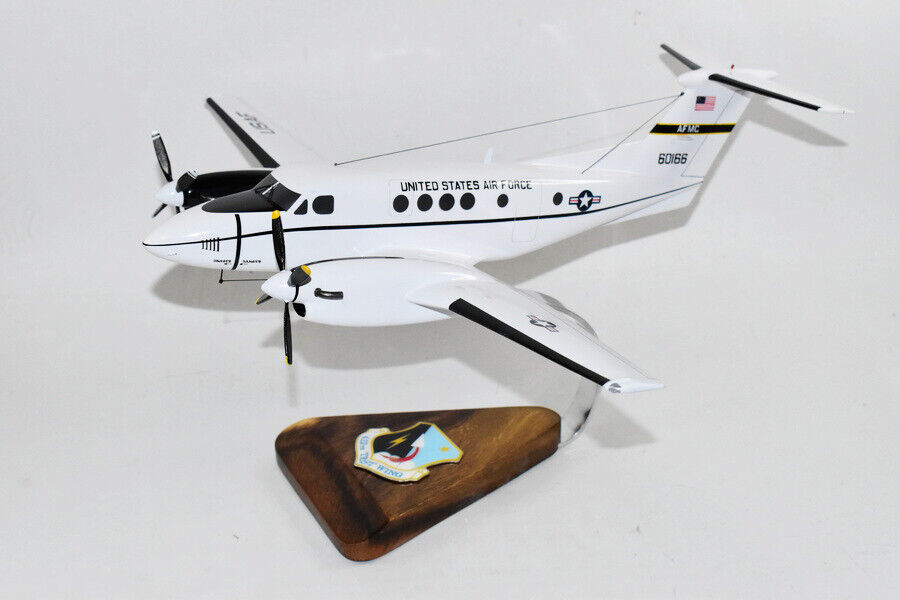 Beechcraft® C-12C Huron, 412th TW Edwards AFB, 18 inch Mahogany Scale Model
