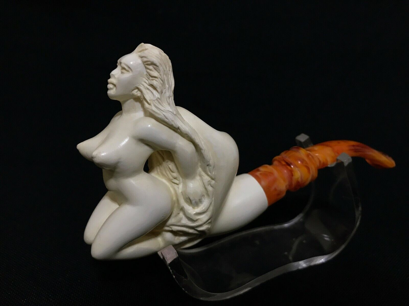 Nude  Lady  Block Meerschaum Pipe best hand carved tobacco pfeife wıth case