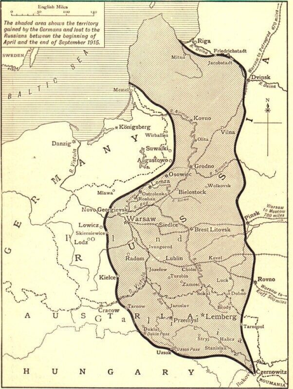 6x4 Photo ww1DAD World War 1 Map Showing German Advances Russia 191508