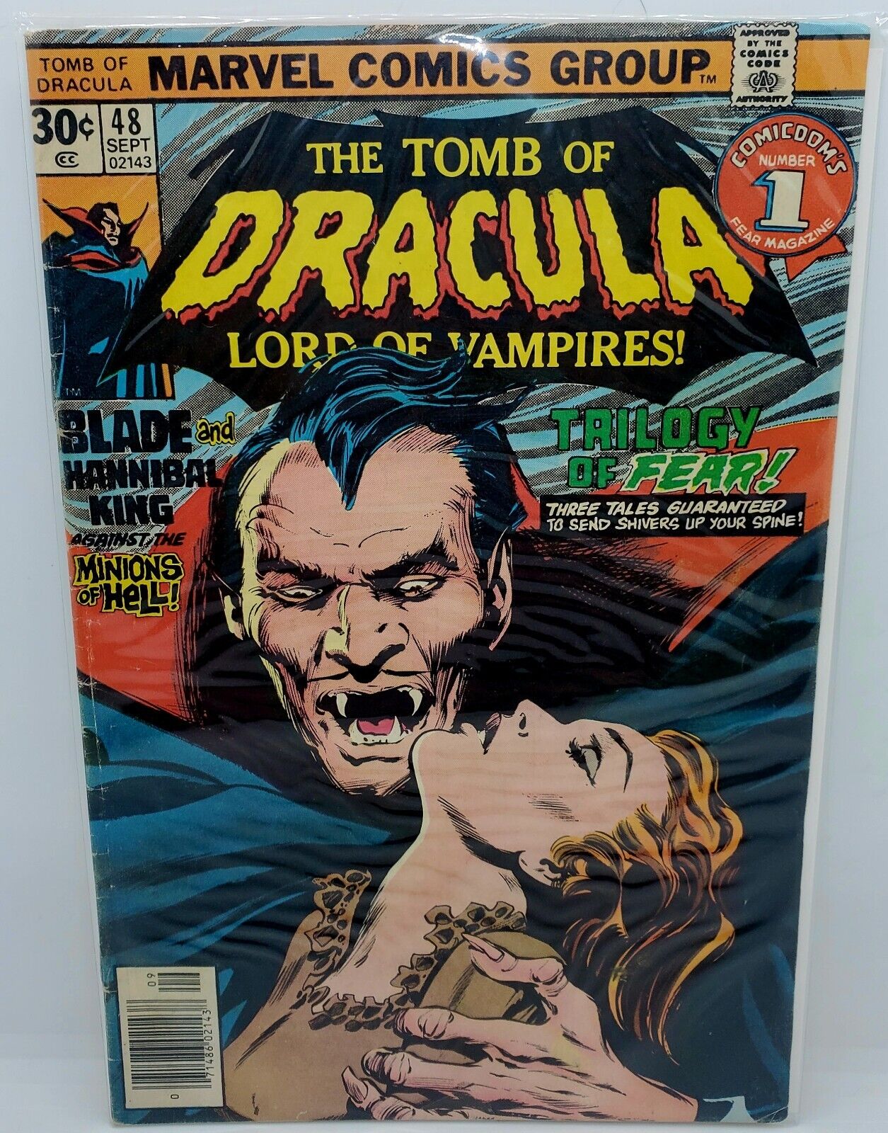 Vintage Tomb of Dracula #48 Trilogy of Fear (Marvel Comics, 1976) 1st Print 🔥