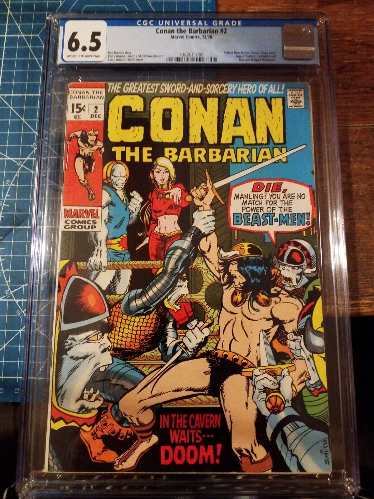 Conan The Barbarian 2 Marvel Comics 1970 CGC - 6.5 ST7-19