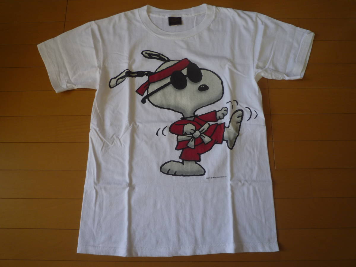 Snoopy Y329 90S Changes Usa Made Vintage Peanuts  T-Shirt Joecool Karate