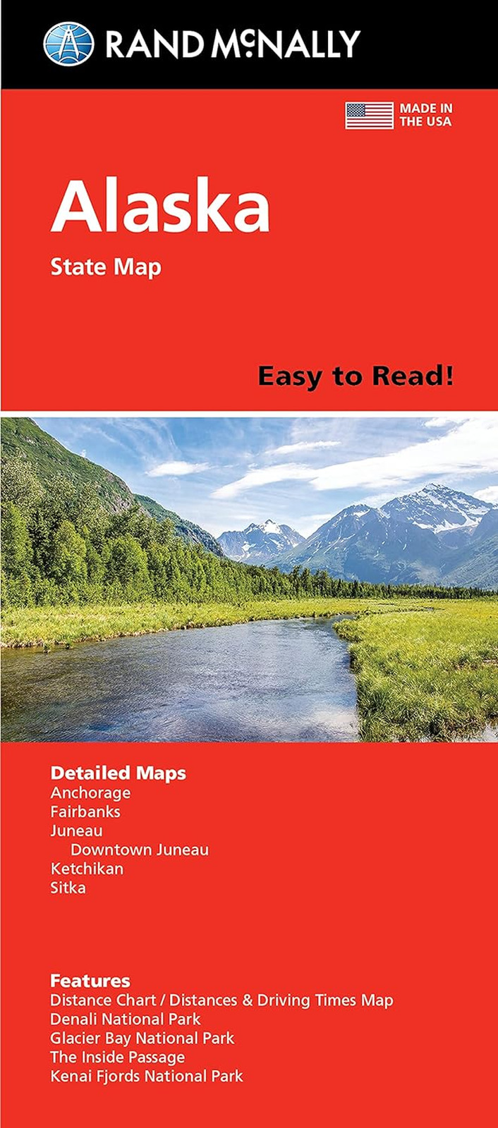 Rand Mcnally Easy to Read: Alaska State Map - NEW