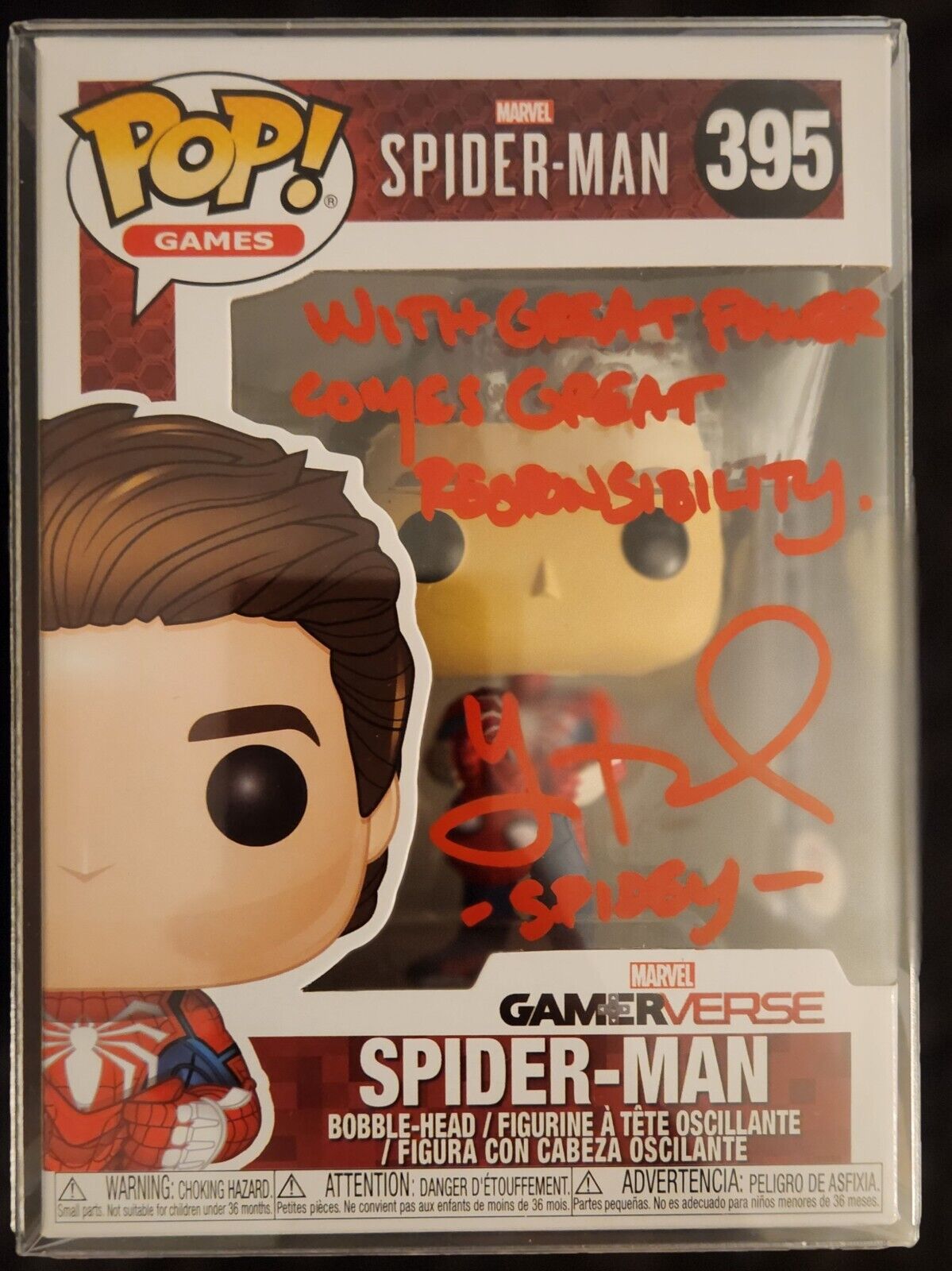 Yuri Lowenthal Signed Spider-Man Funko Pop PSA Authenticated