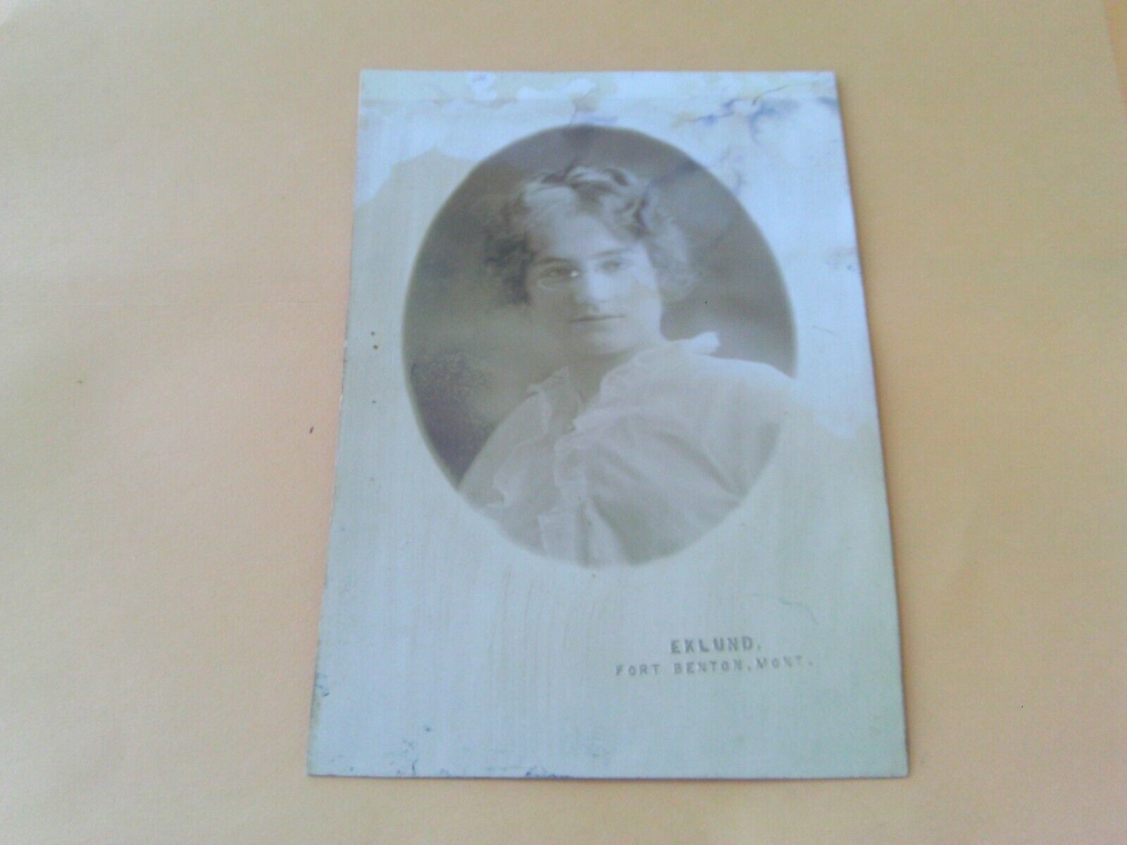RARE 1910s RPPC COULTER PHOTOGRAPHER PHOTO STUDIO BABY LEWISTOWN MONTANA