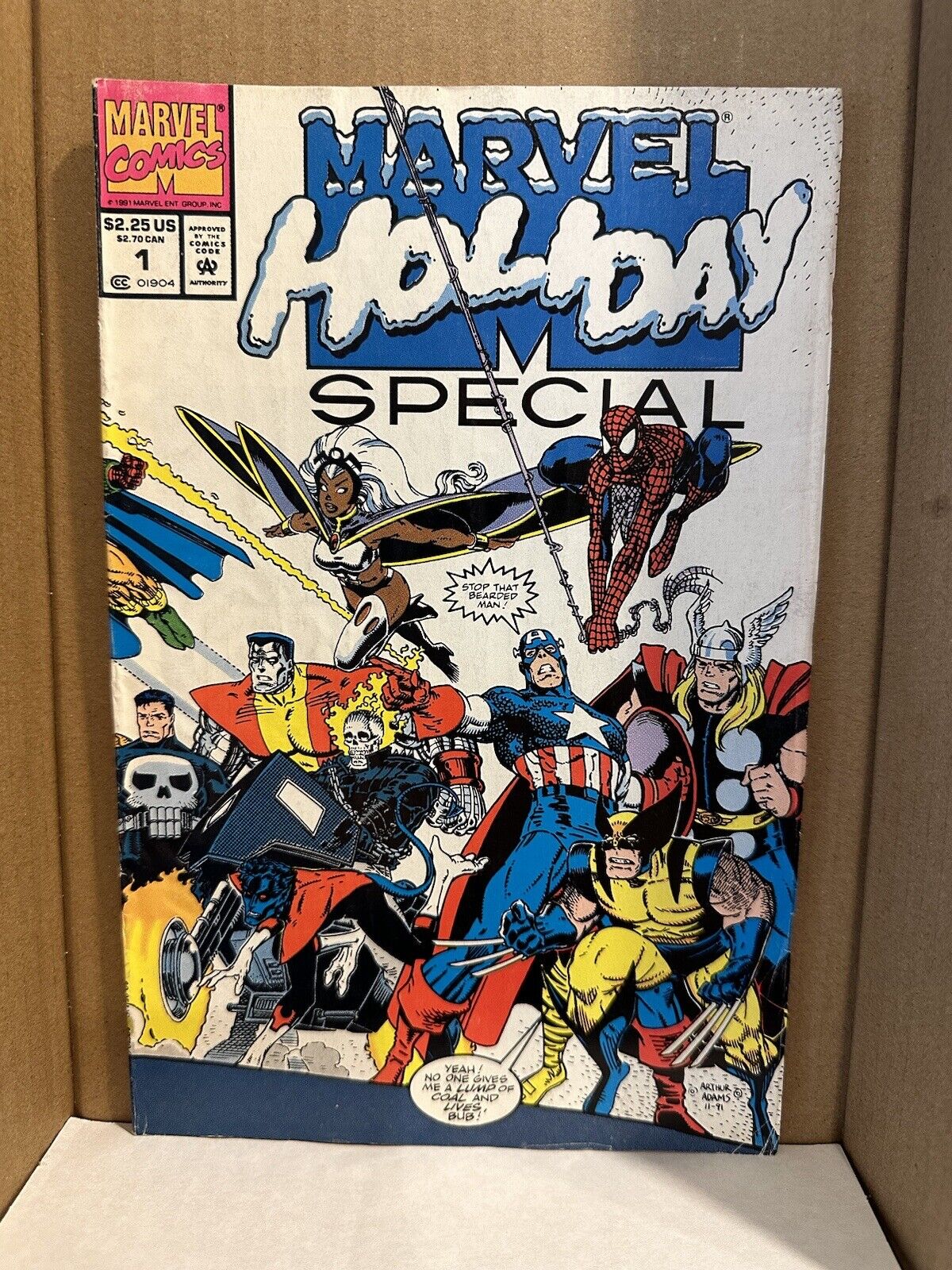Marvel Holiday Special #1 VG HTF/Rare NEWSSTAND Edition (1991) 1st App Santa