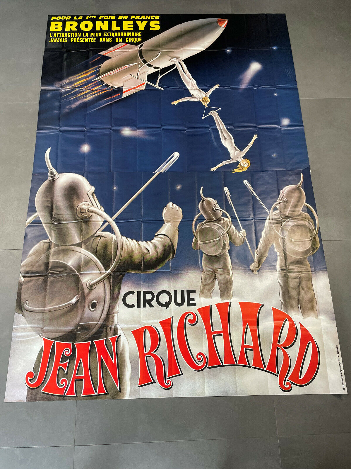 1975 Jean Richard Cirque Large 235x160cm Poster, Vintage Circus Poster 