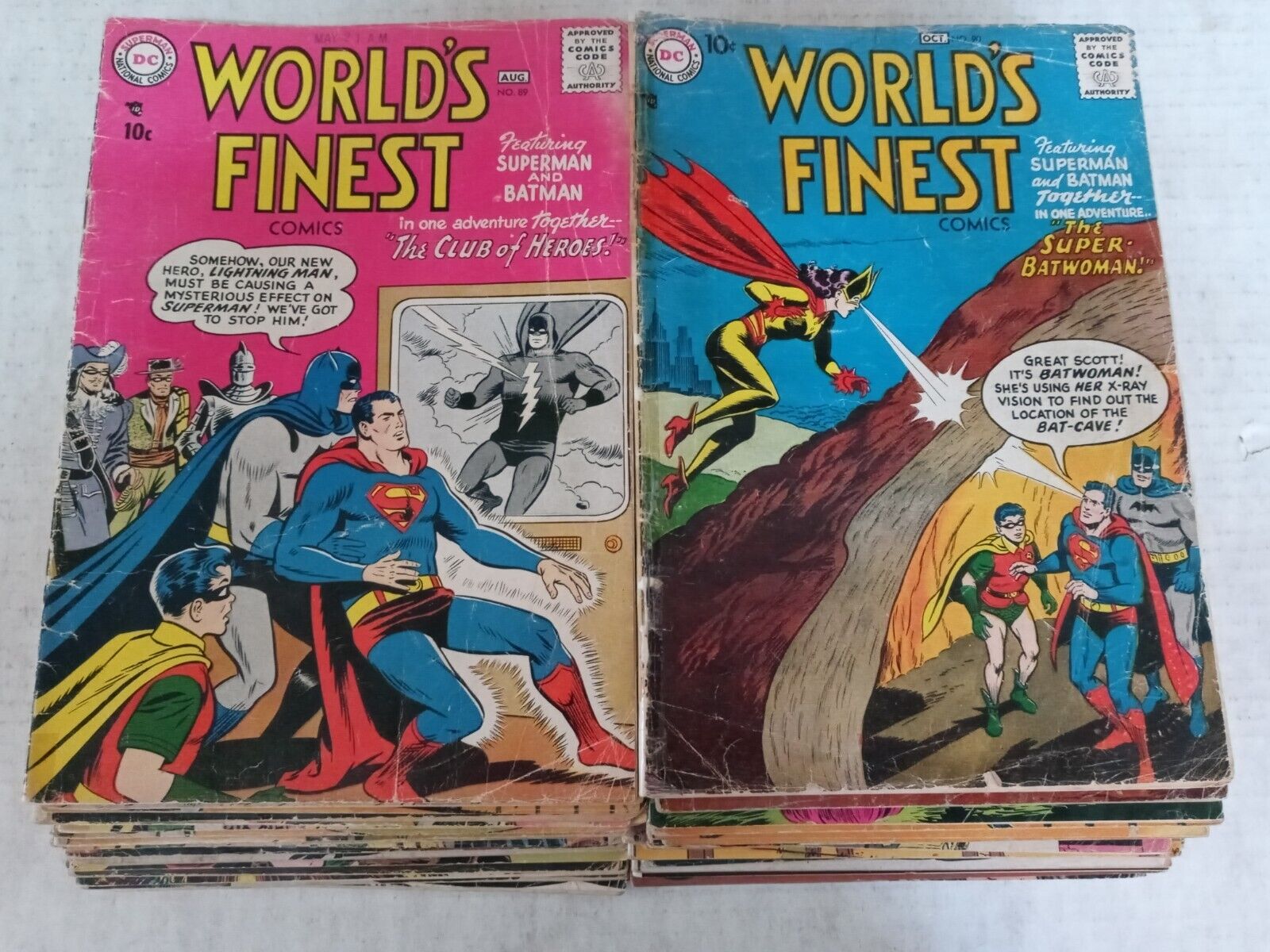 World's Finest  91 Lot Of 38 DC Vintage Comics 1957, 1958, 1959 Etc