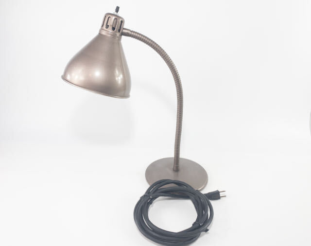 Dazor Industrial Model 1069 - Heavy Duty Goose Neck Shop Lamp, 1960s, Very Good