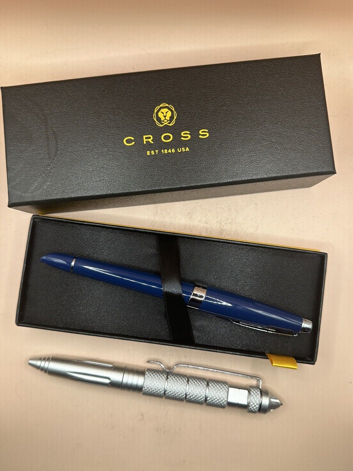 Cross Rollerball Pen Aventura Starry Blue with Chrome AT0155-2 & FREE Tac Pen