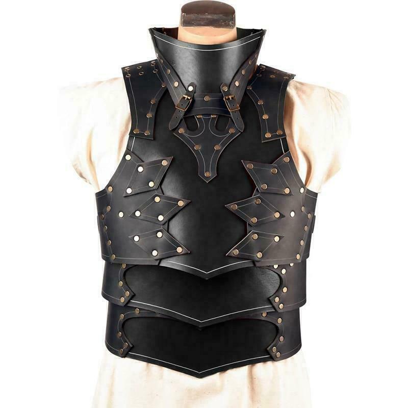 WEEKEND SALE  Leather Viking Body Armor Medieval King Torso Gorget Costume