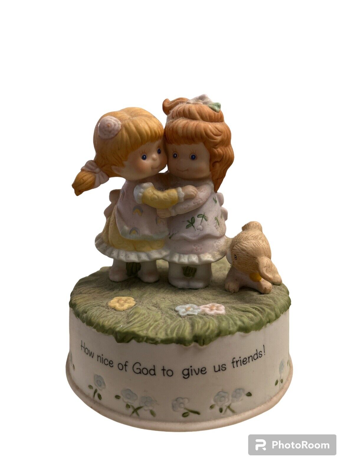 1989 Music Box Porcelain Special Blessings “How Nice of God to Give Us Friends\