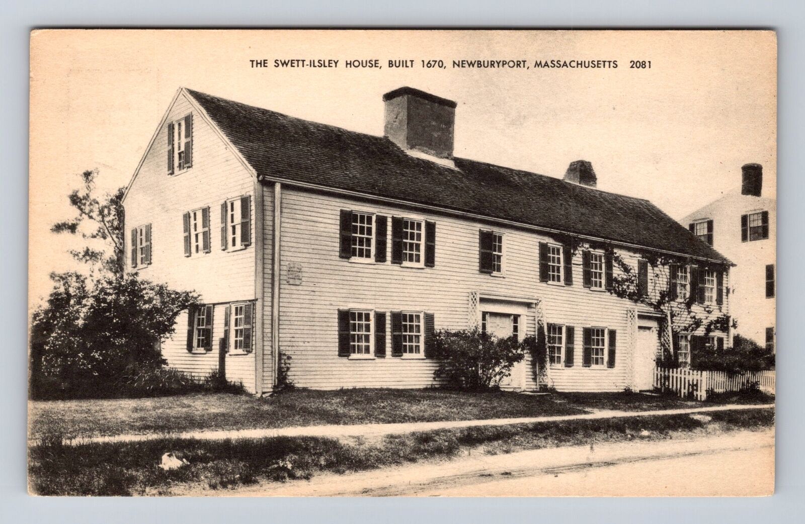 Newburyport MA-Massachusetts, Swett-Ilsley House, Antique Vintage Postcard