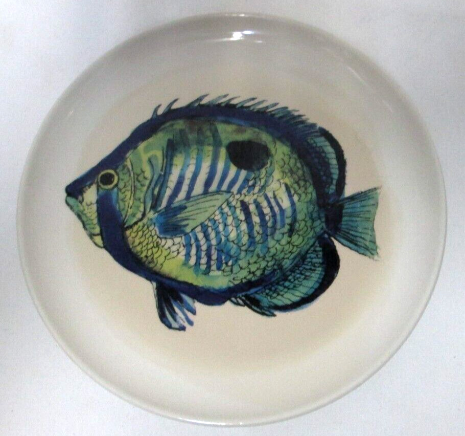 CMG Vintage Fish plate appetizer salad snack Micro Dish Safe hand made Portugal