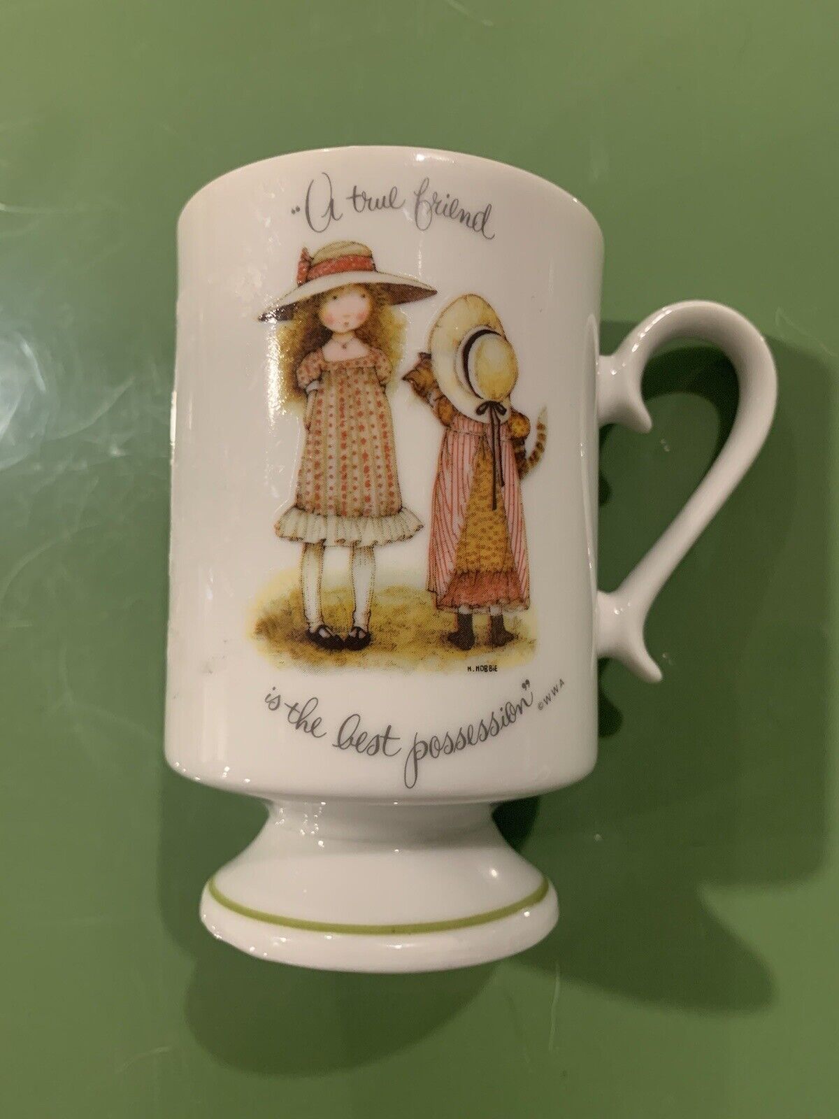 Holly Hobbie 1973 coffee tea Cup mug Vintage little girl bonnet Collectible Gift