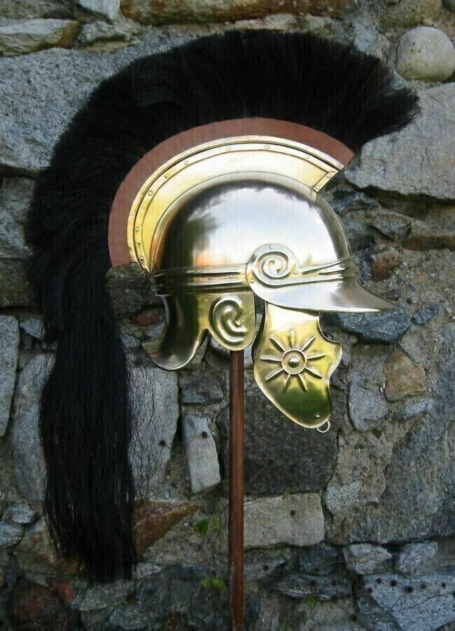 18ga Brass SCA Greek Hoplite Authentic replica Helmet