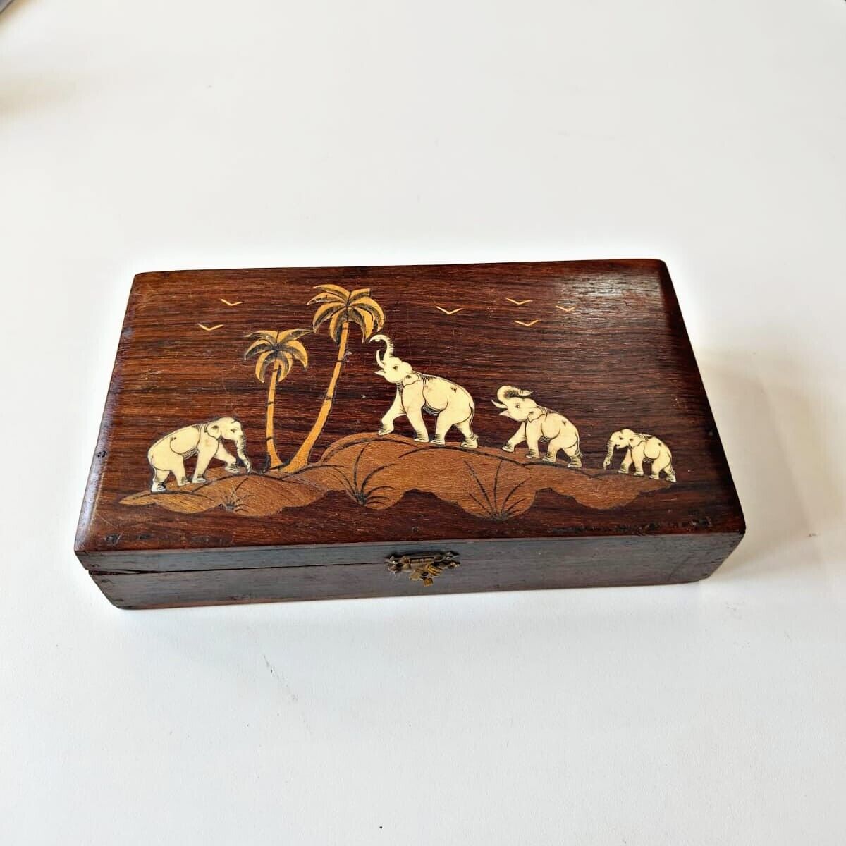 1950s Vintage Rosewood Jewellery Box