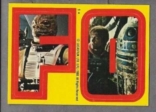 1980 STAR WARS EMPIRE STRIKES BACK STICKERS YOU PICK NM/MT