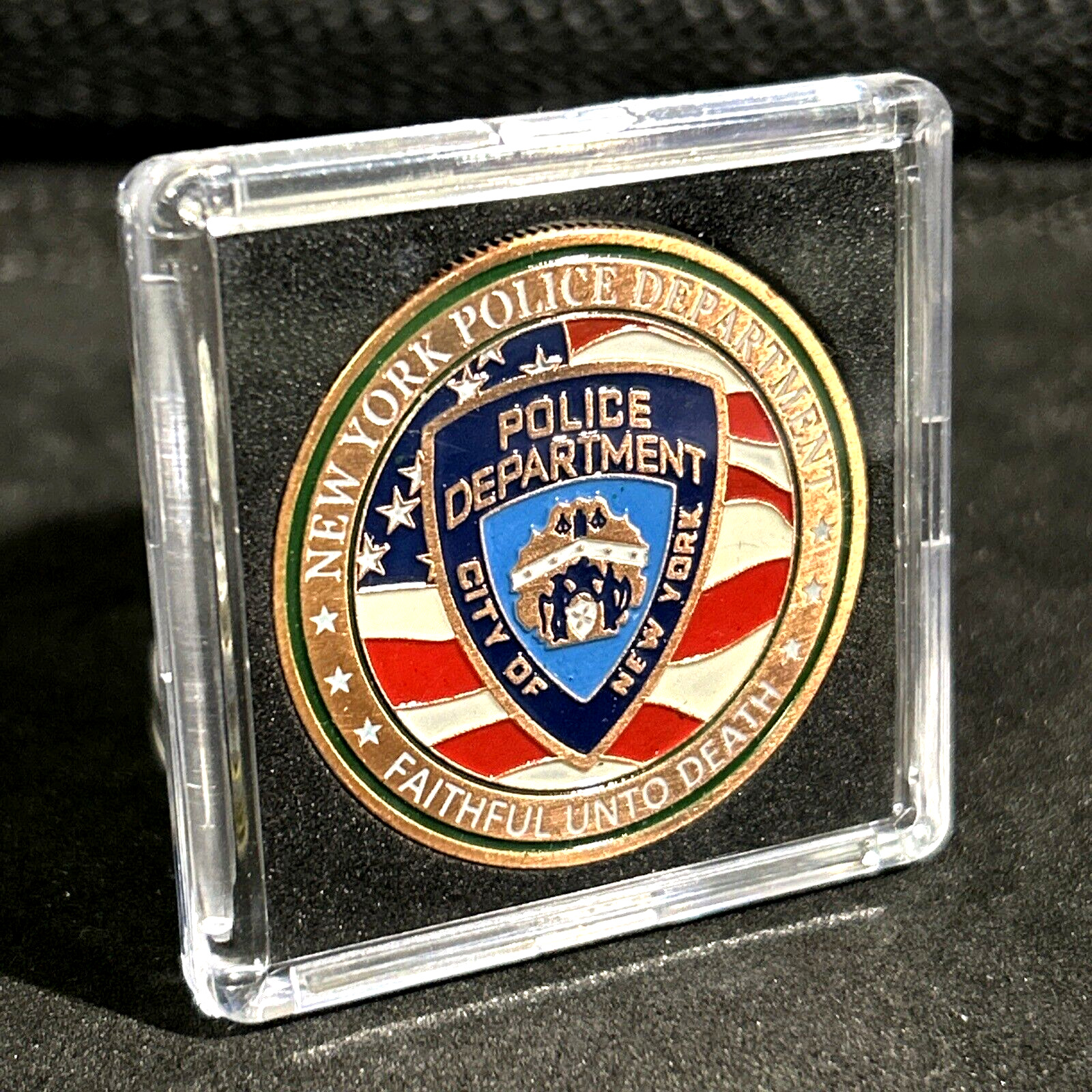 NYPD NY City Department Shield POLICE St. Michael Challenge Coin New USA FLAG