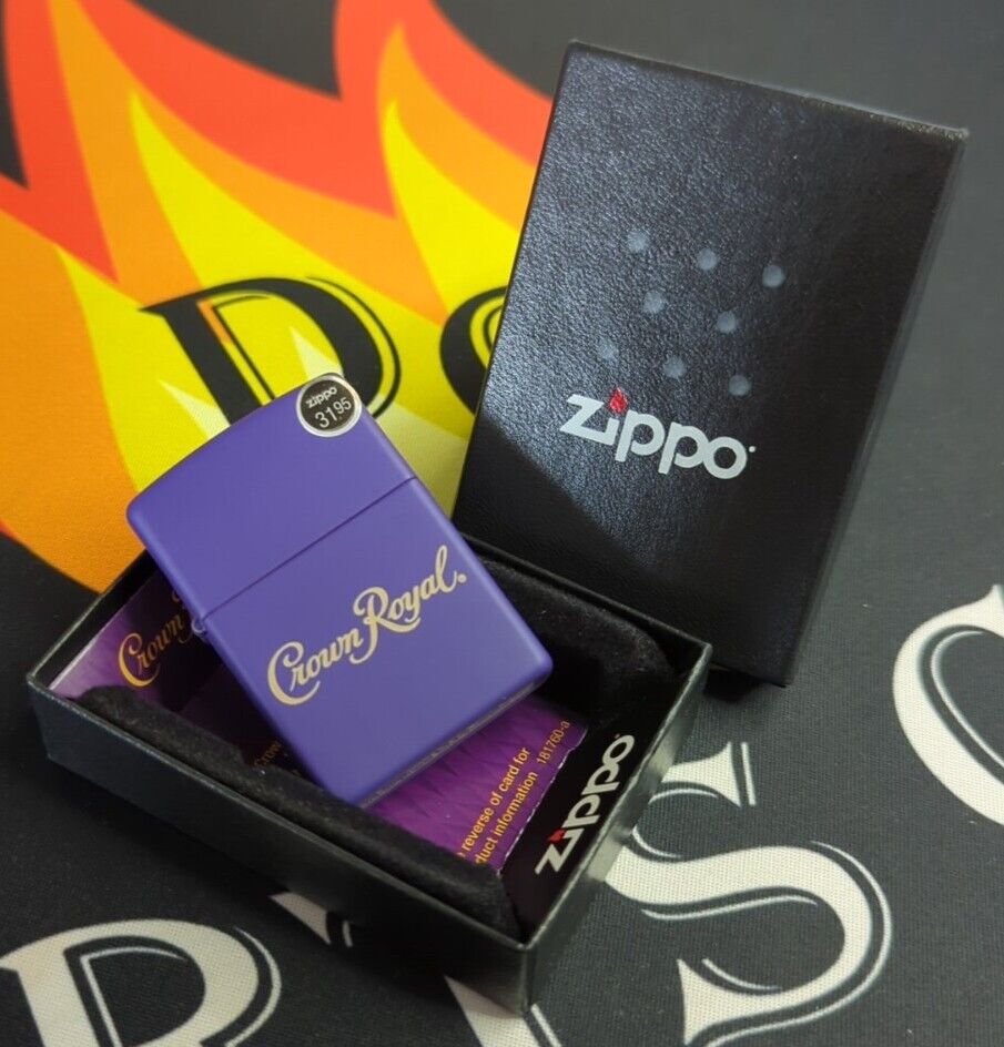 Zippo Lighter - Crown Royal Lighter - Purple Matte 49460 (2021)