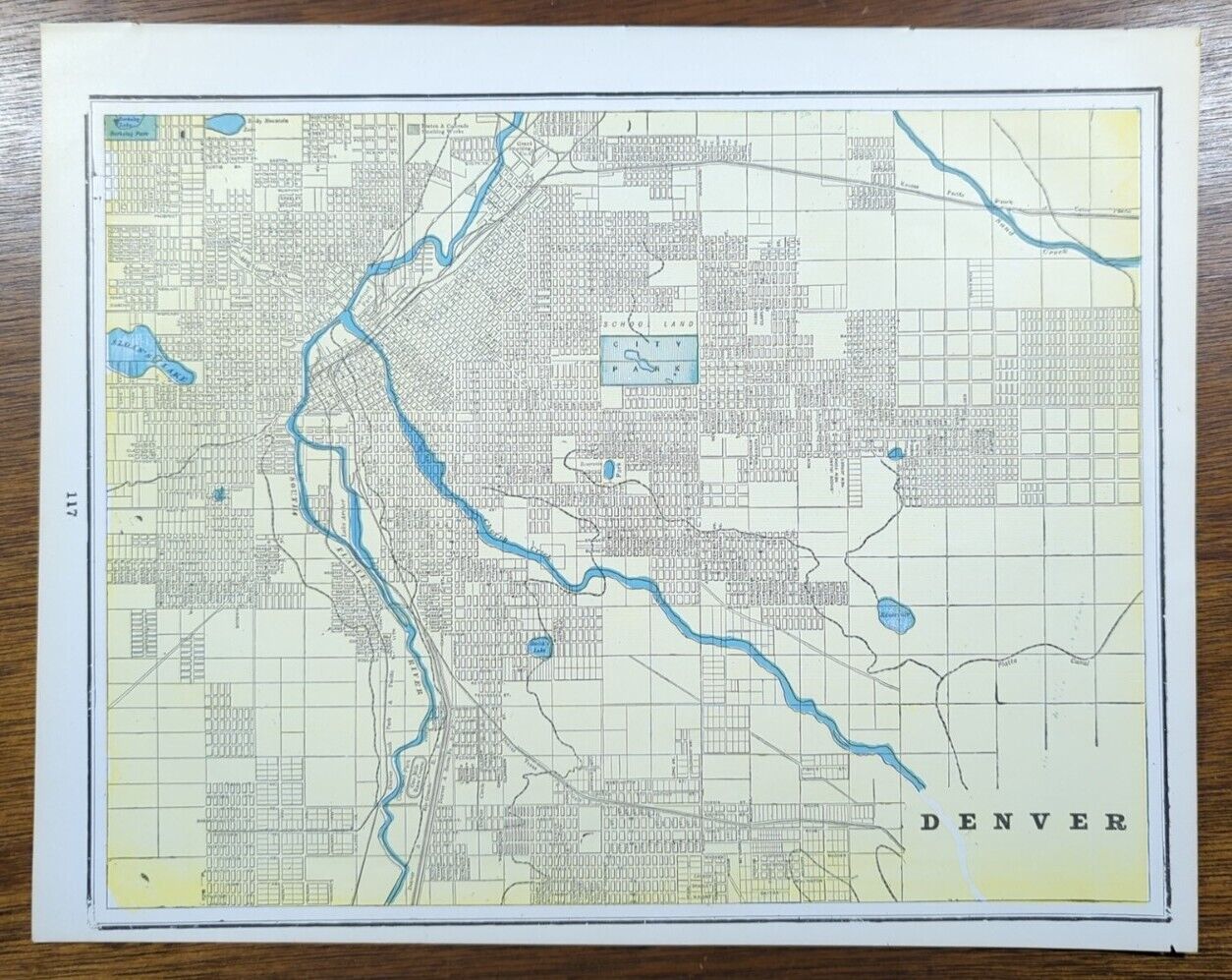 Vintage 1894 DENVER COLORADO Map 14\