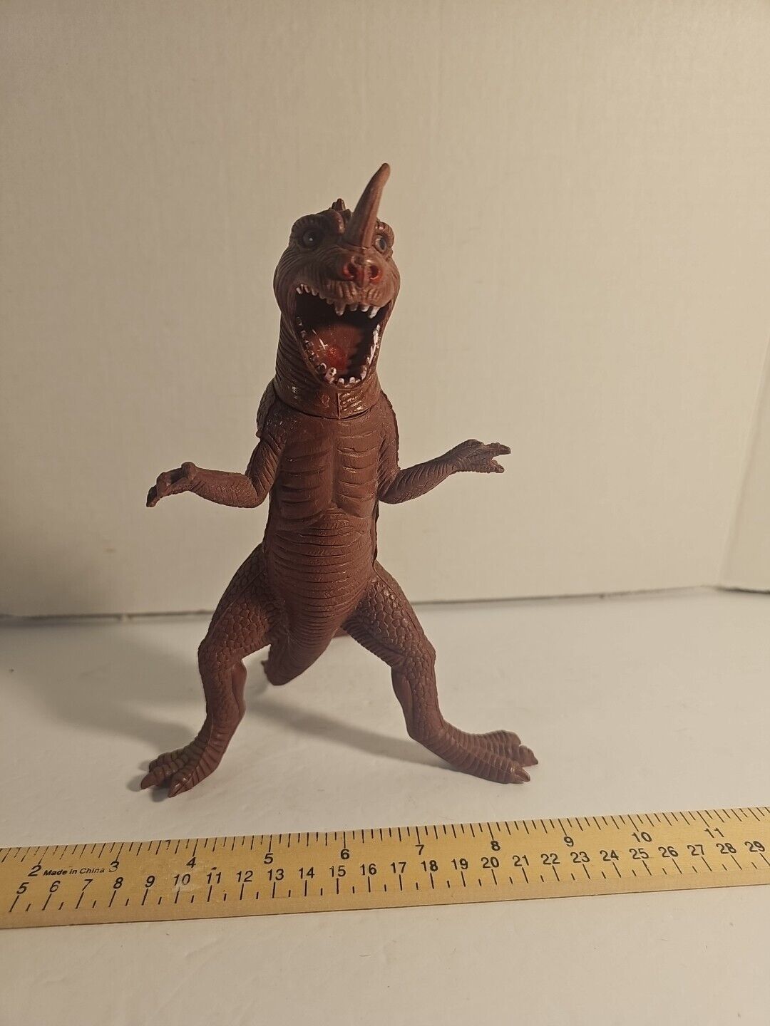Vintage Dor Mei Horned Prehistoric Dinosaur 1980\'s Rare Monster Toy Hong Kong