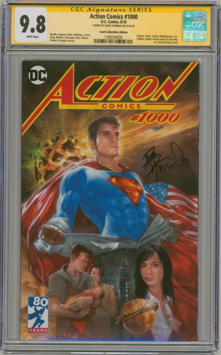 CGC SS 9.8 Dave Dorman SIGNED Action Comics #1000 DC SUPERMAN Variant Cover Art