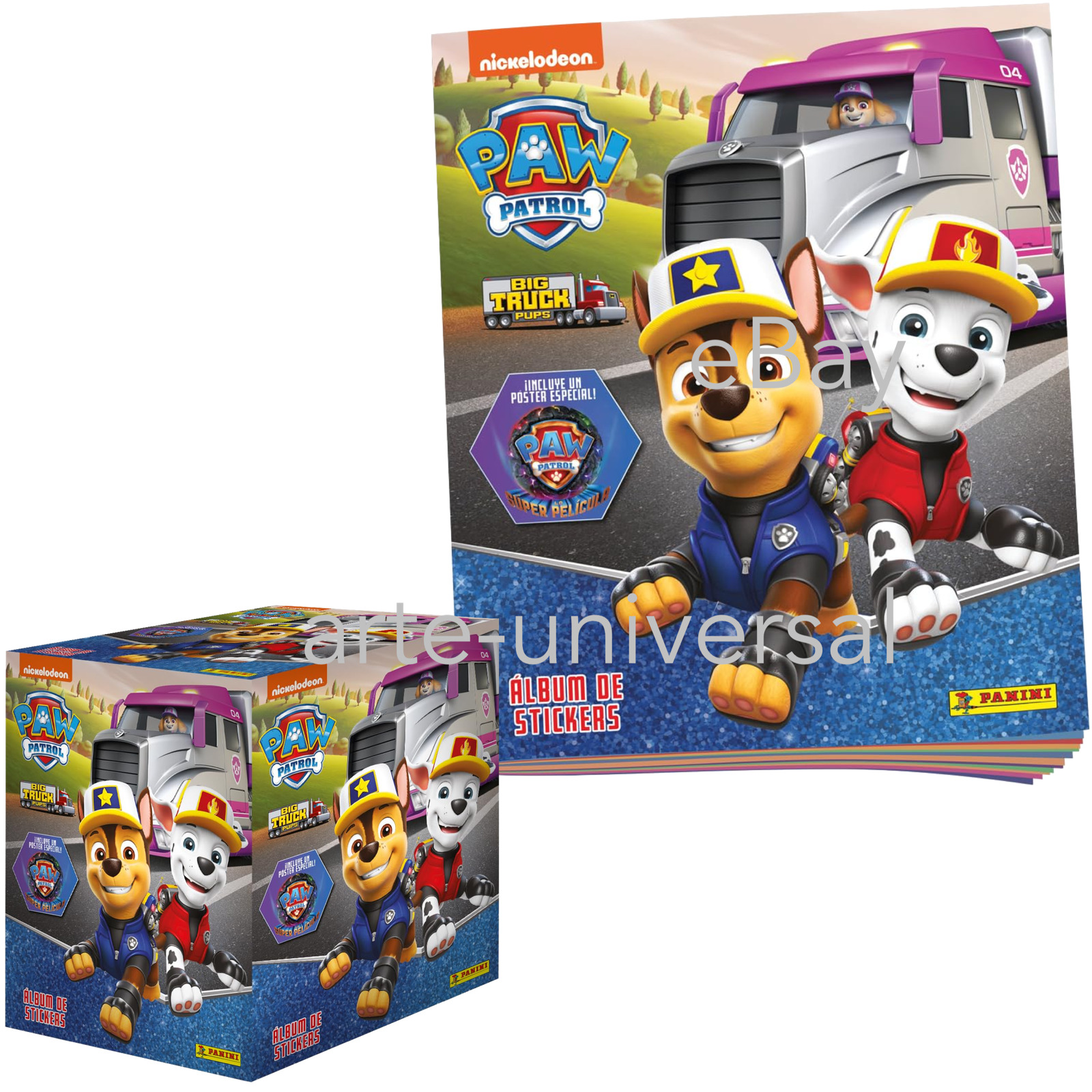 ALBUM + BOX 250 Stickers Panini Collection Paw Patrol Rescue Knights Nickelodeon