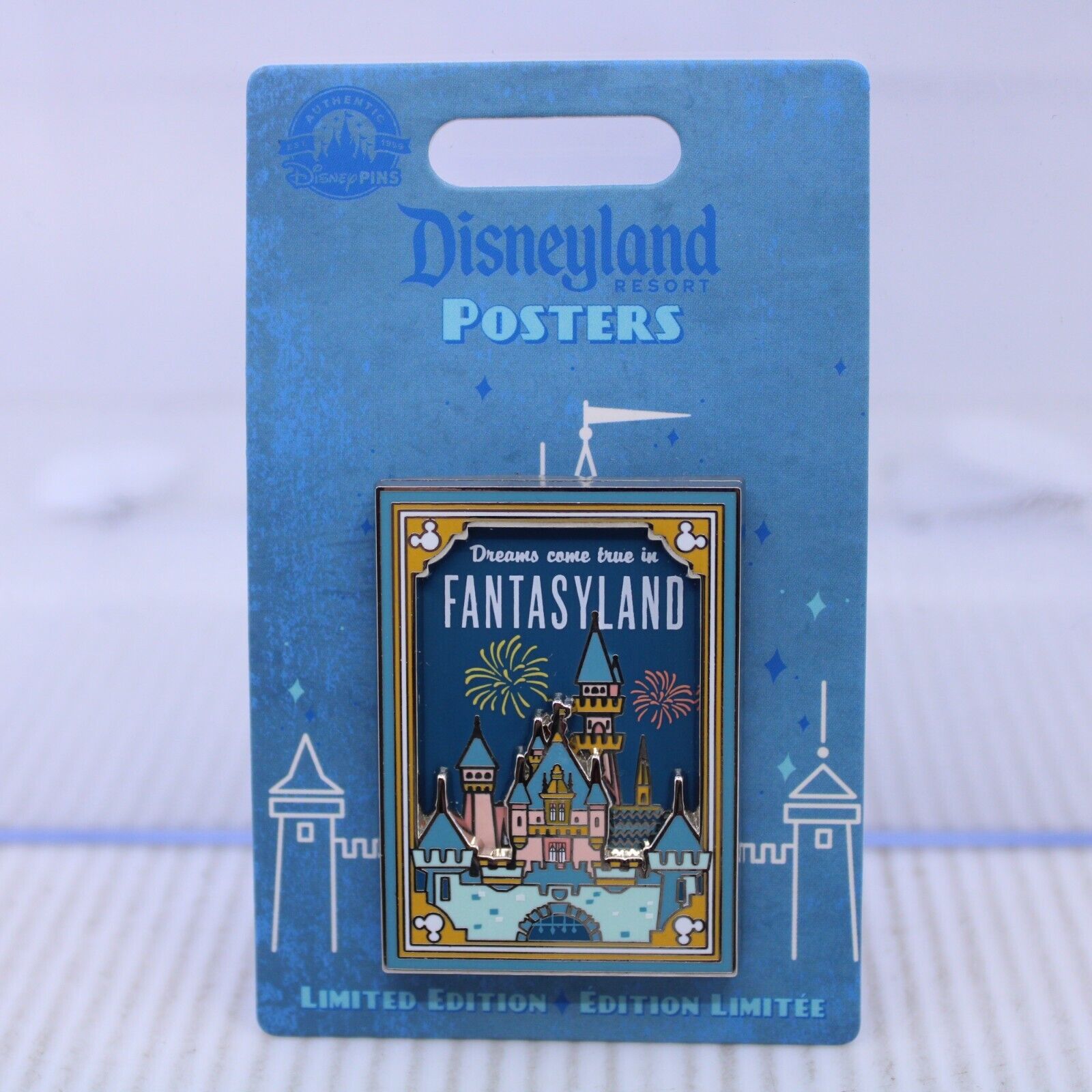 C2 Disney DLR LE Pin Disneyland Poster Posters Fantasyland Castle