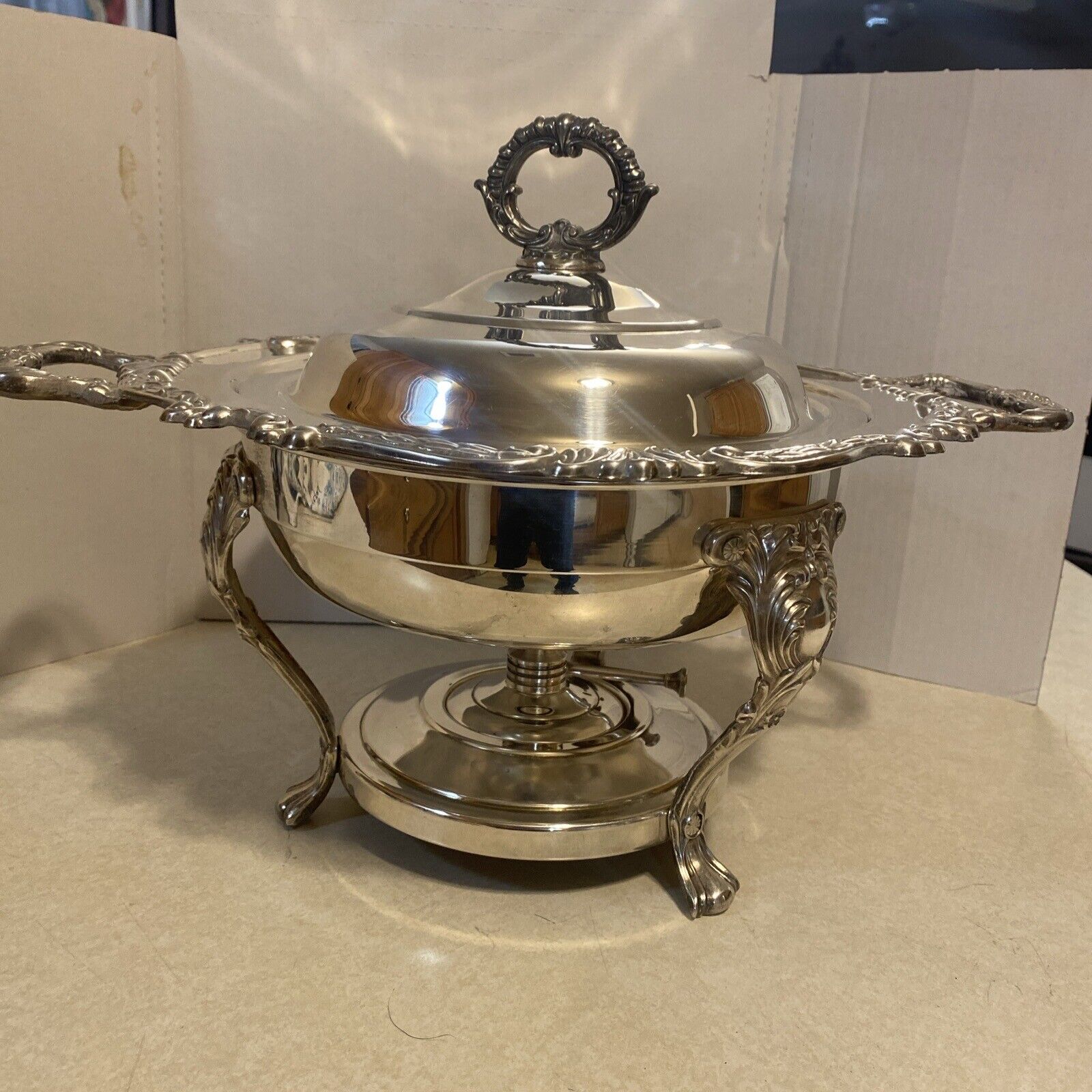 Sheridan Taunton Silversmith Chafing Dish EP Brass, Look At Pictures For Details