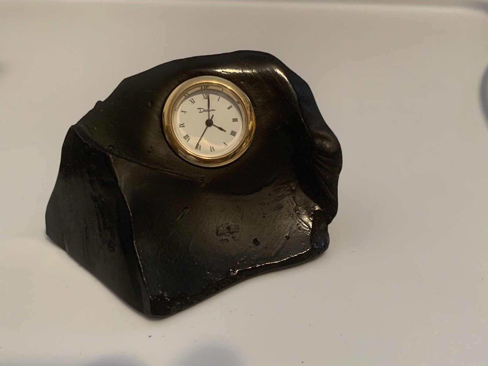 Daum Black Clock Pendulette Pm Noir Roche 01961-3