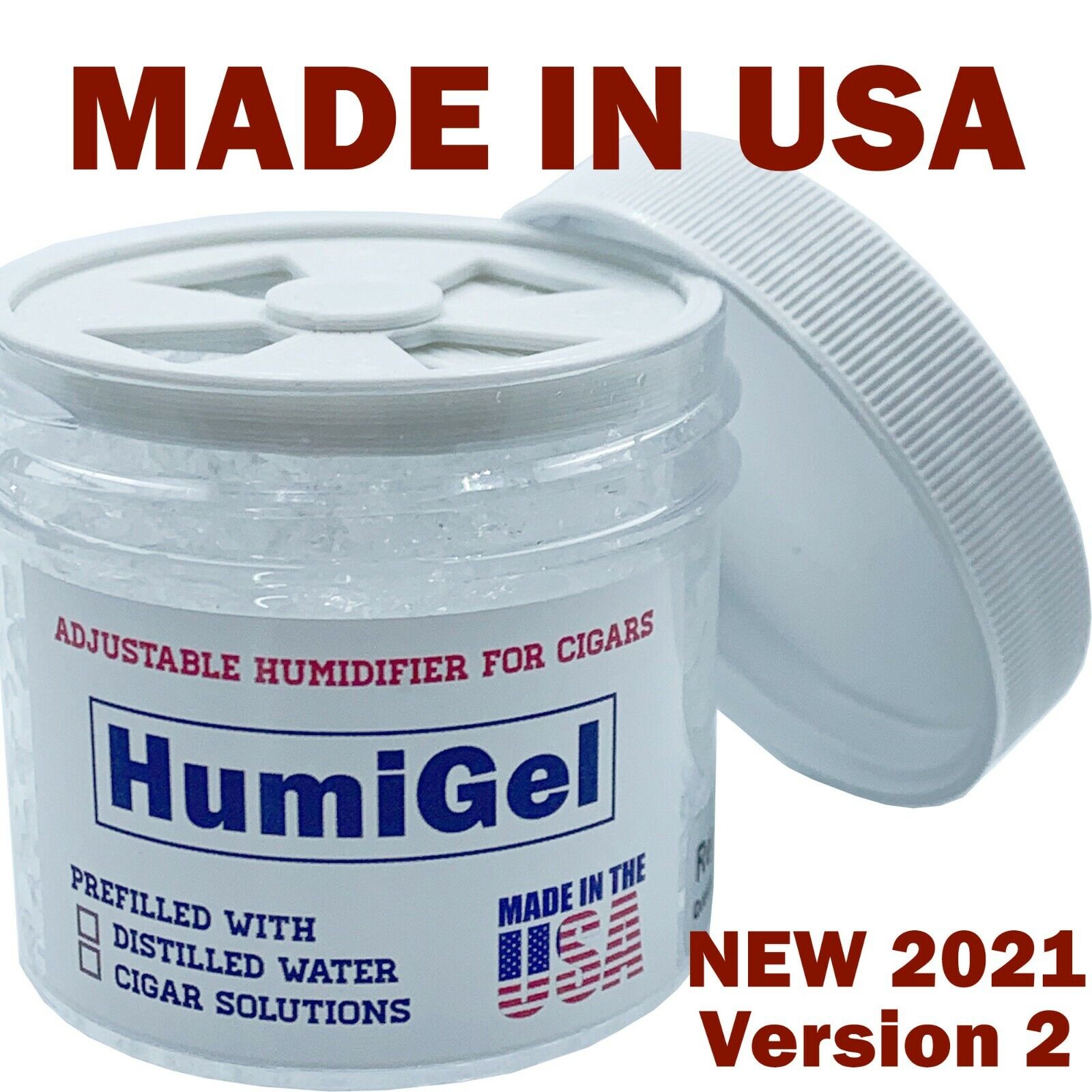 NEW 2021 V2 Cigar humidifier gel for humidor Adjustable 65%-70% Made in USA