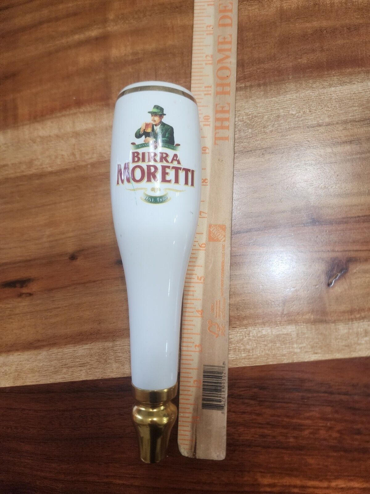 Birra Moretti Beer Tap Handle guy figure Ceramic Italy bar pub man cave new