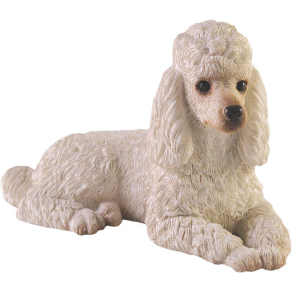 ♛ SANDICAST Dog Figurine Sculpture Poodle White