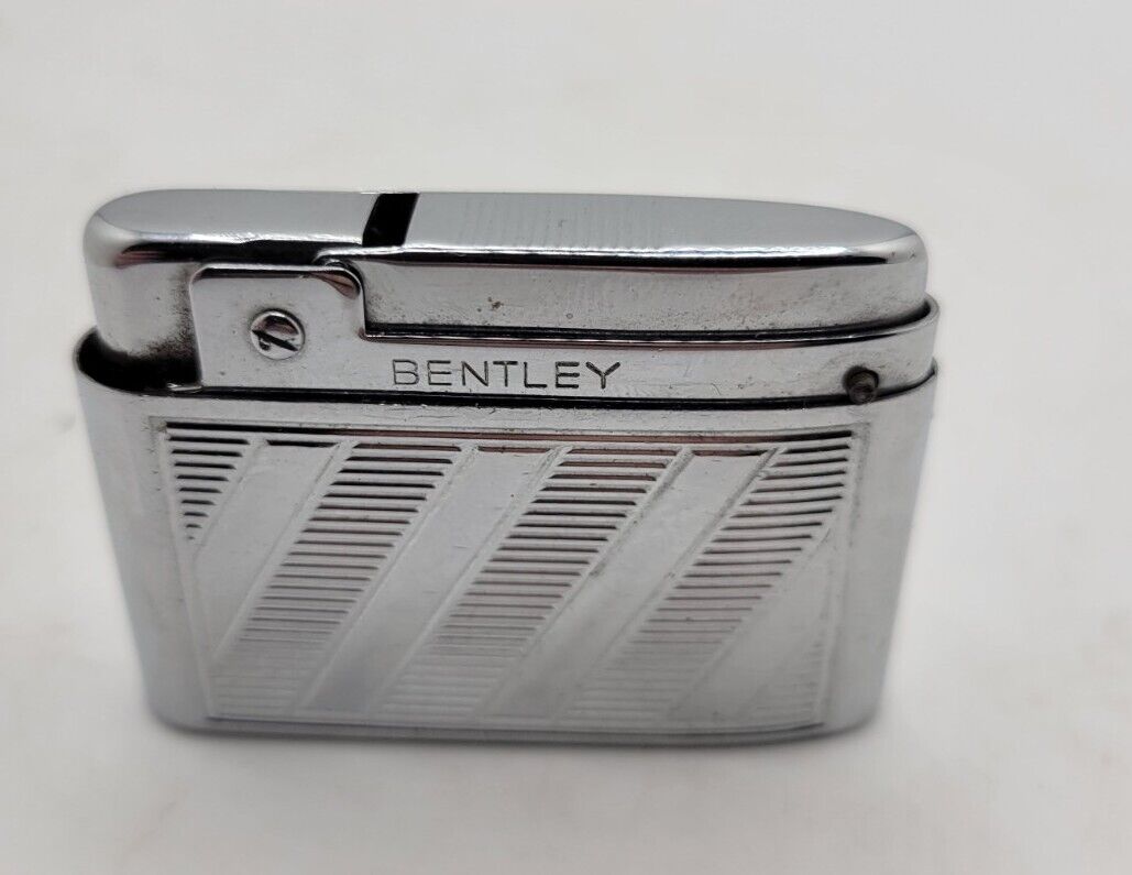 Vintage Bentley Chrome Etched Cigarette Lighter