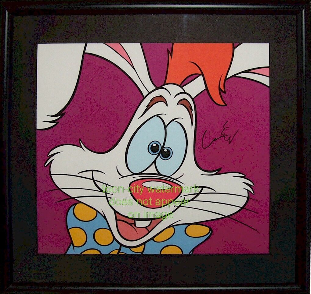 Disney Warner Roger Rabbit Autograph Original Voice Charles Fleischer NEW Frame