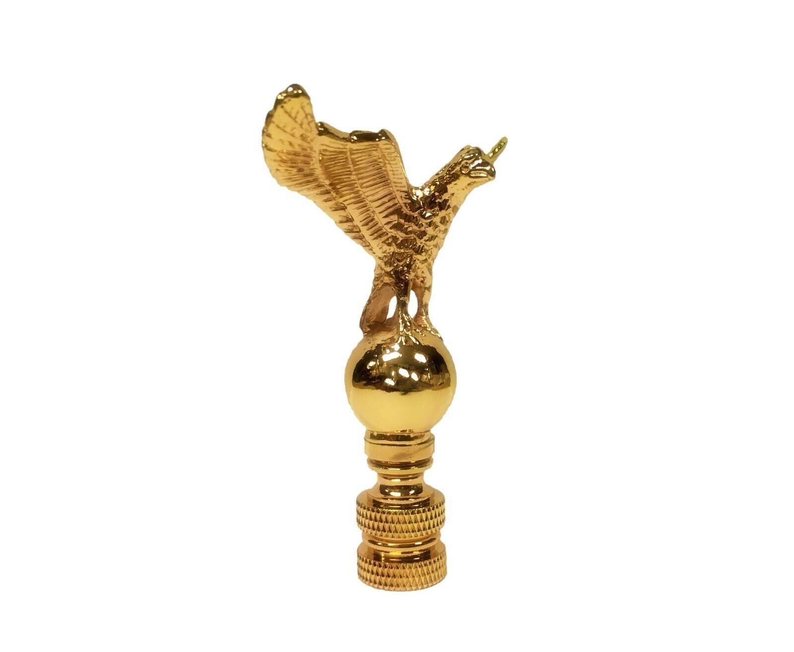 Lamp Finial-EAGLE ON ORB-Polished Brass Finish, Highly detailed metal casting