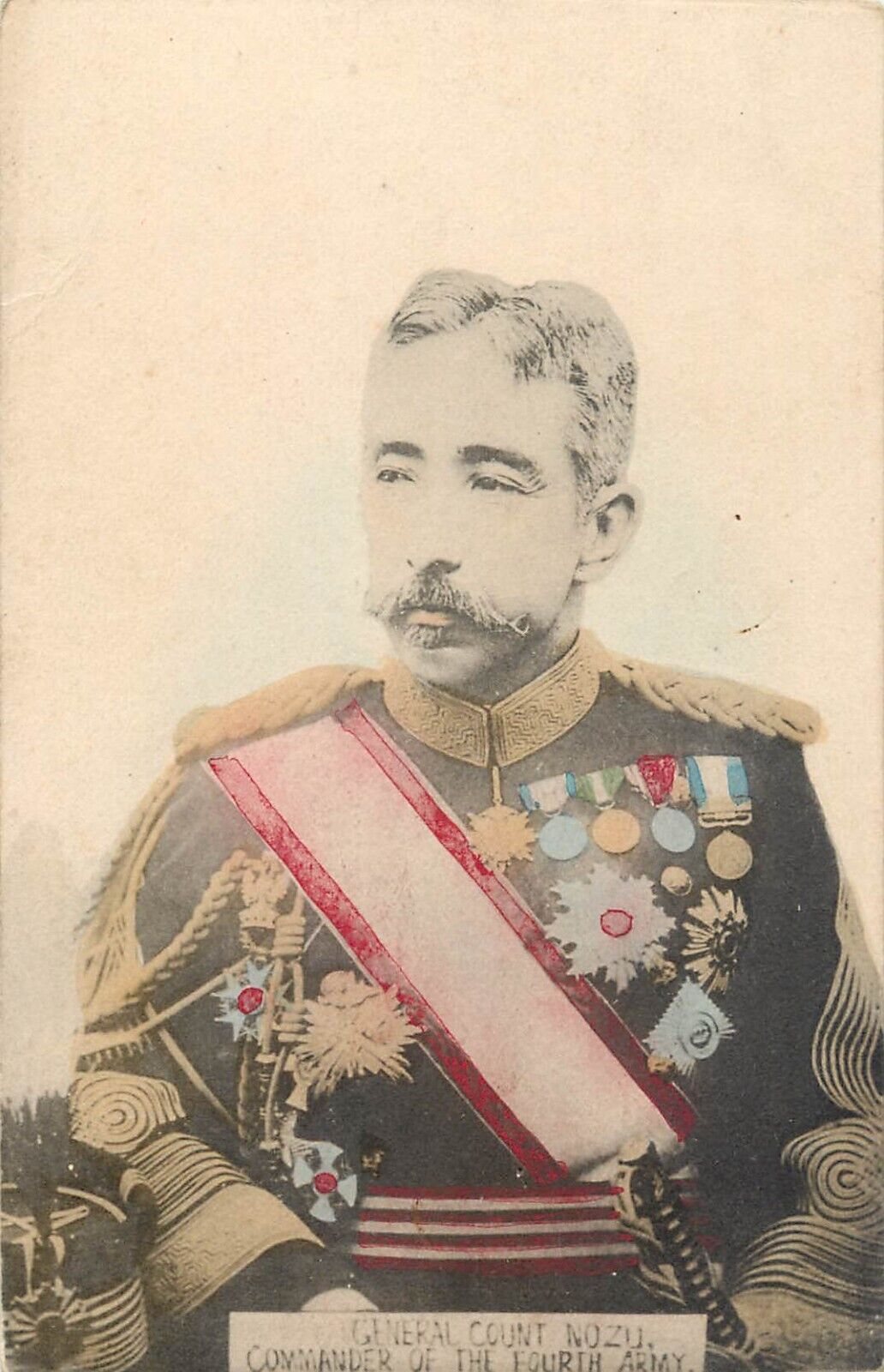 Imperial Japanese General Count Nozu Commander of the Fourth Army Japan postcard