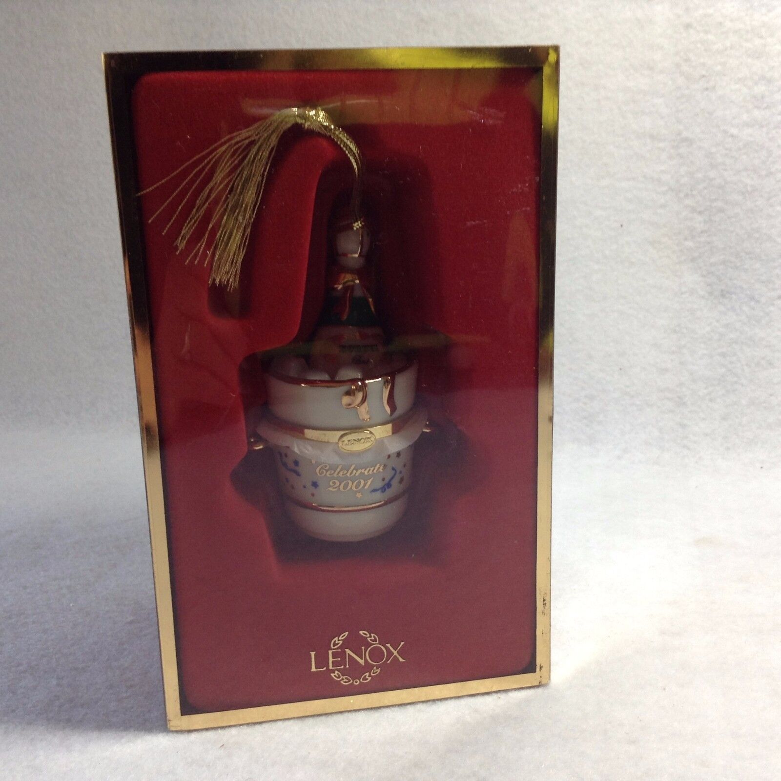 Lenox 2001 Celebrate Box Christmas Ornament Collectible Christmas Decor