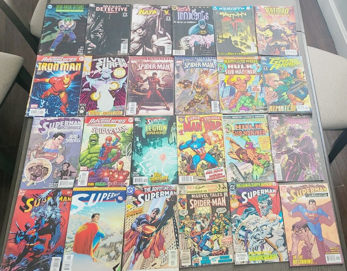DC / Marvel Comic Book Lot - Superman - Spiderman - Batman