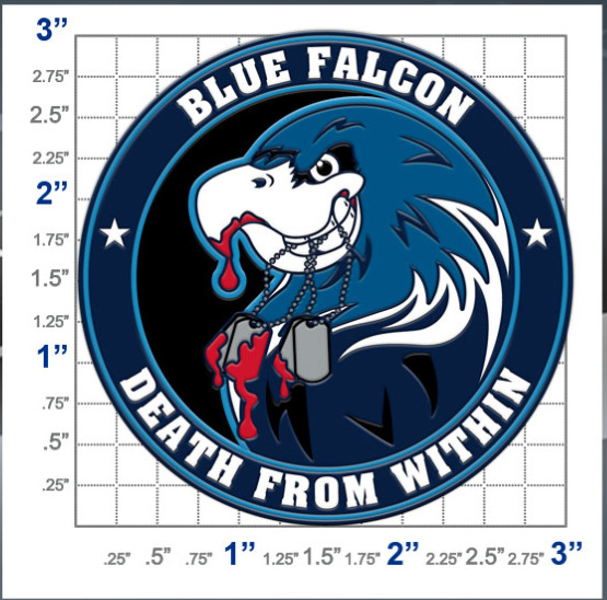 Blue Falcon PVC Patch