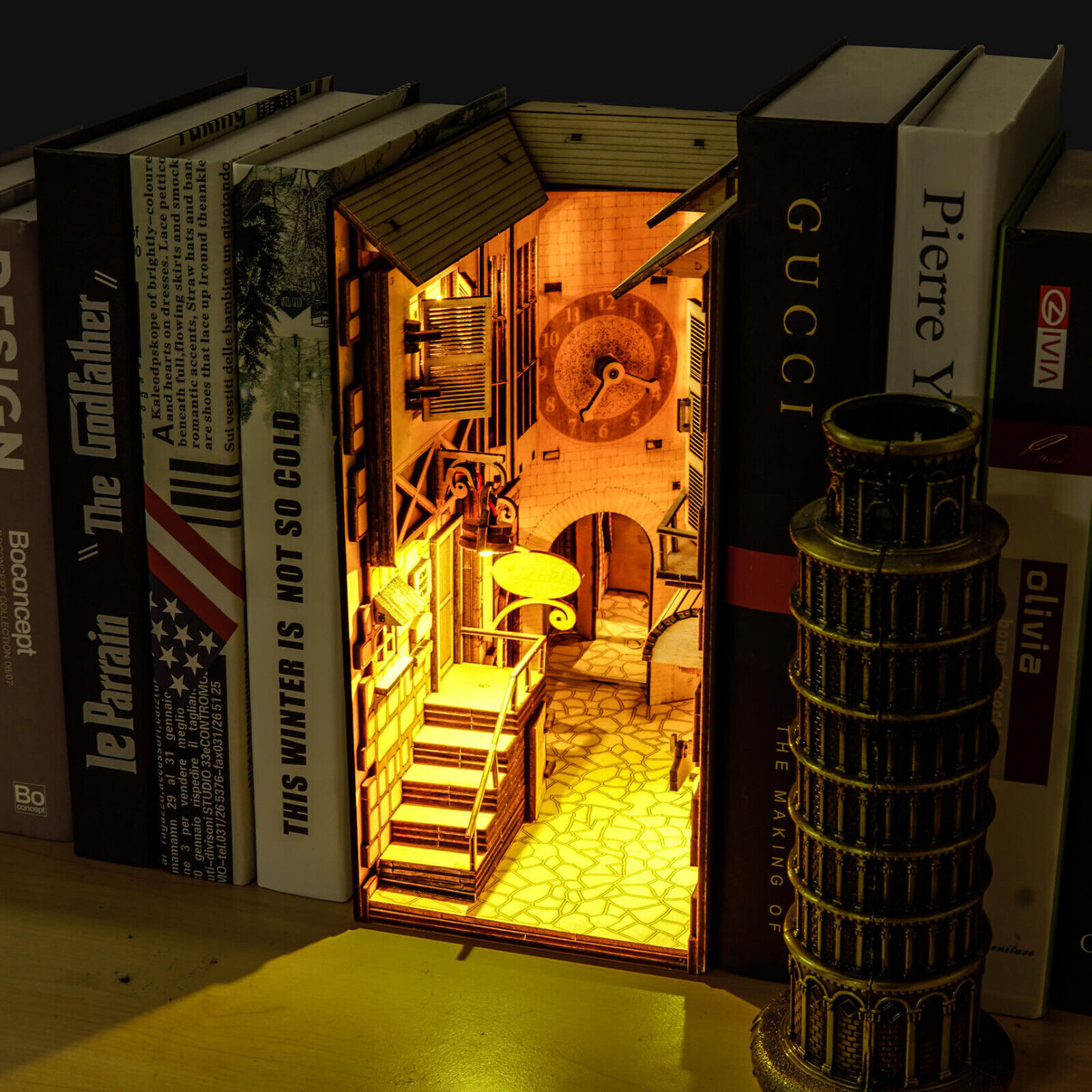 Roma's Midnight Alley Themed Book Nook - Book Shelf Decor - Home Decor - Diorama