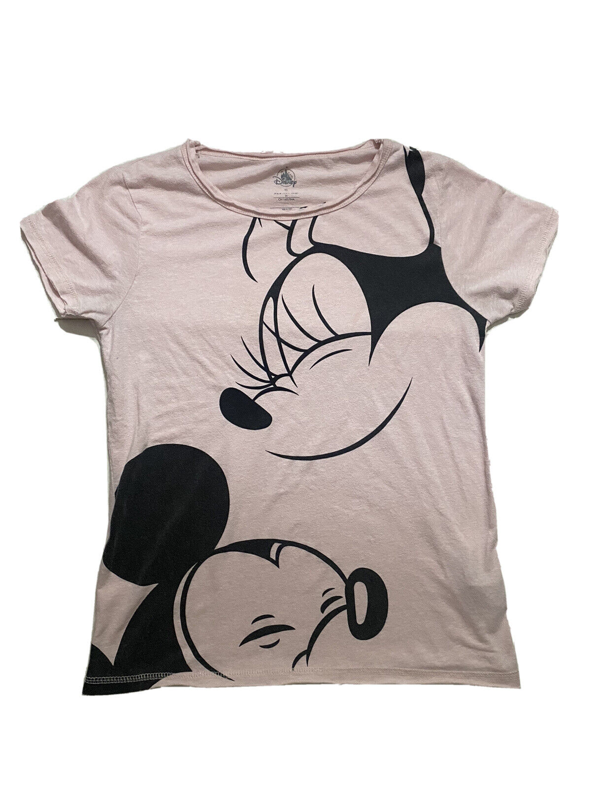 Disney Store London Pink Minnie & Mickey Mouse T-Shirt Sz XS Short Sleeve Thin