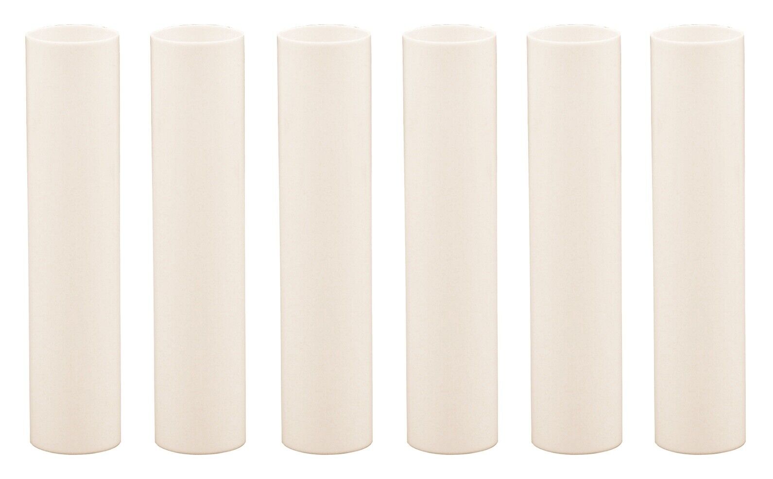 4 Inch Cream Plastic Candle Cover For Candelabra Base Lamp Sockets, 6 Pieces