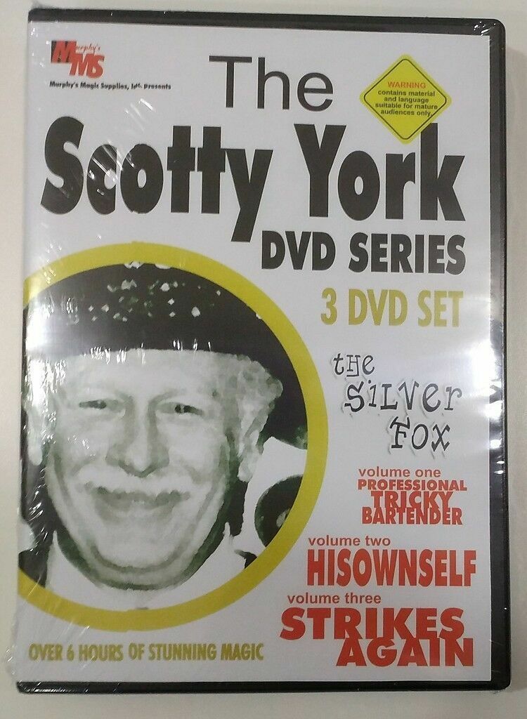 Scotty York The Silver Fox Bar Magic Magician 3 DVD Set Card to Ceiling Effect