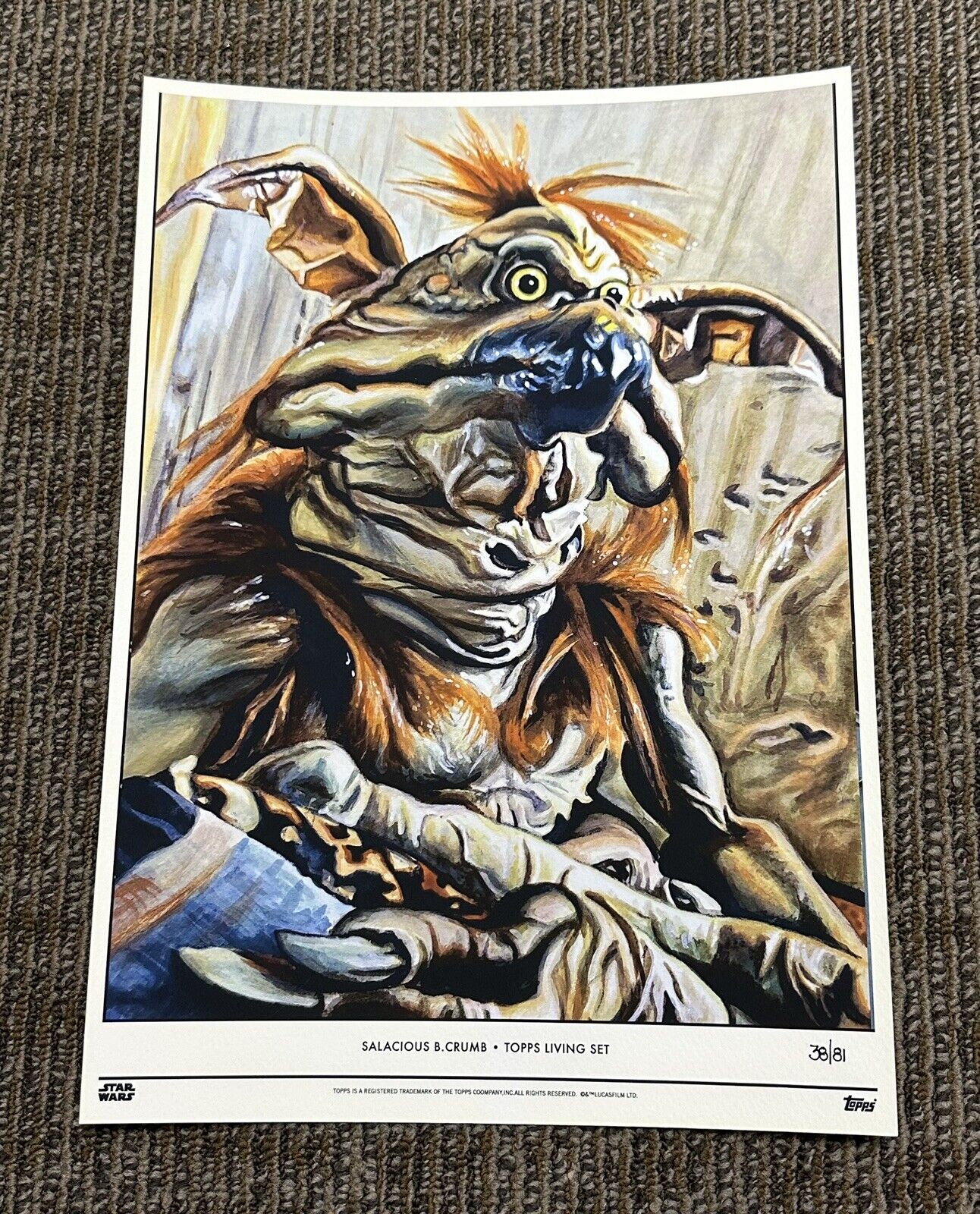 Topps Star Wars Fine Art Living Set Print 10x14 Salacious B. Crumb /81