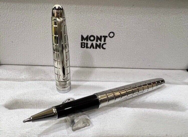 Montblanc Star walker Stainless Steel Roller ball Pen Black Ink - Refurbished