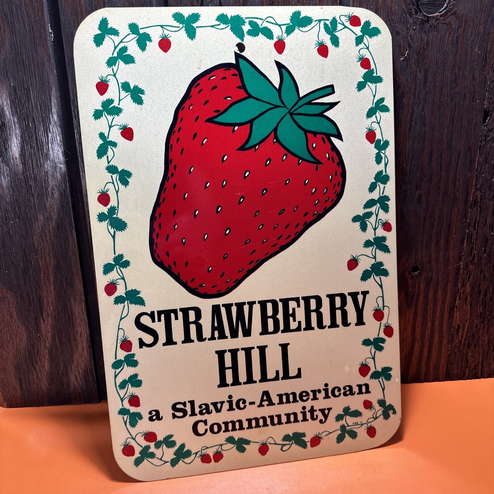 Vintage Strawberry Hill Slavic American Community Street Sign Kansas City KCK